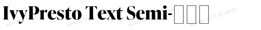 IvyPresto Text Semi字体转换